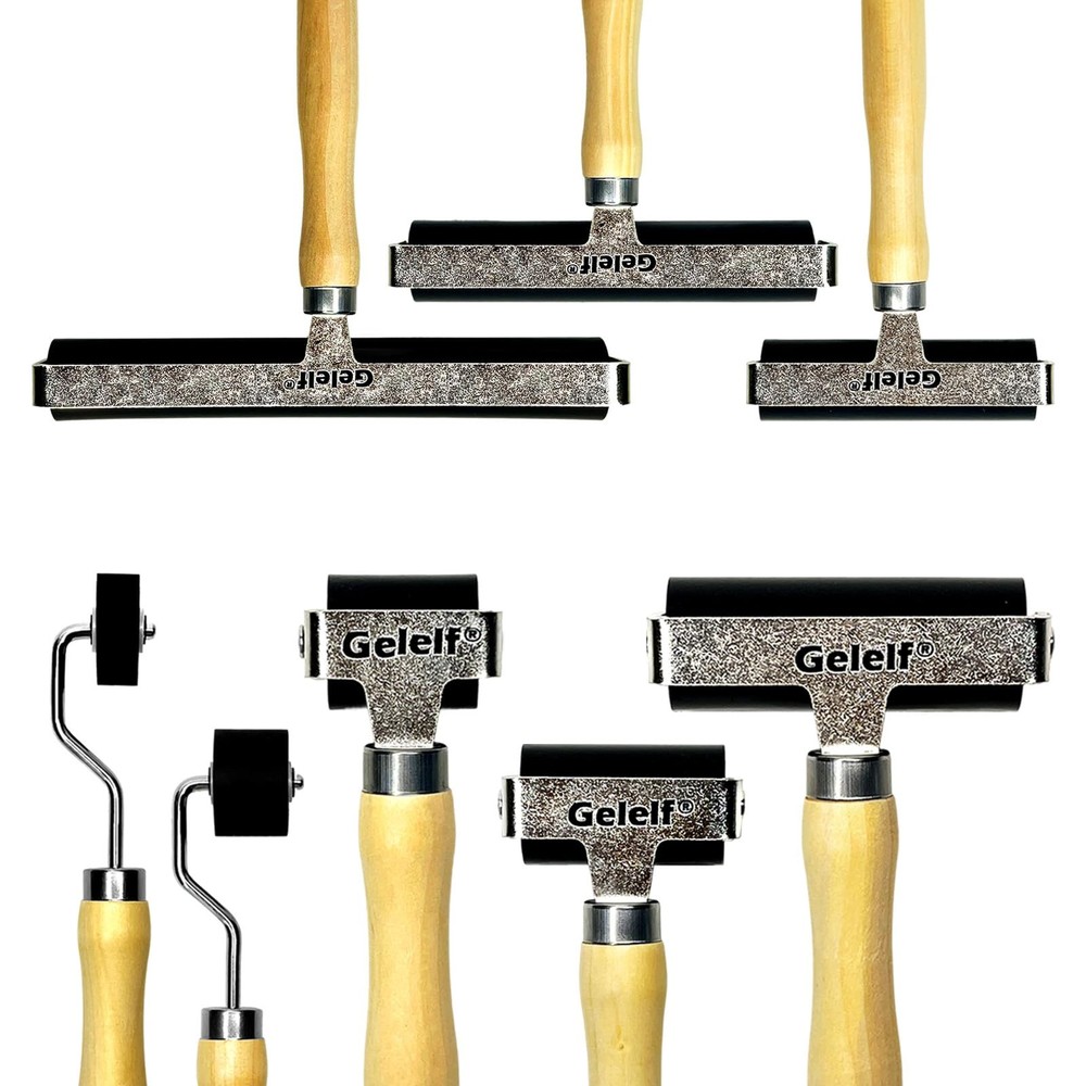 Smooth Peeling Brayer Roller - Wood Hand Roller Rollers Ink Roller Tape Rolle