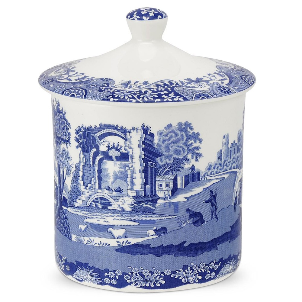 Spode Blue Italian Storage Jar 19cm