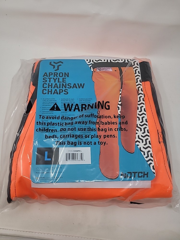 Notch Apron Style Chainsaw Chaps - Large