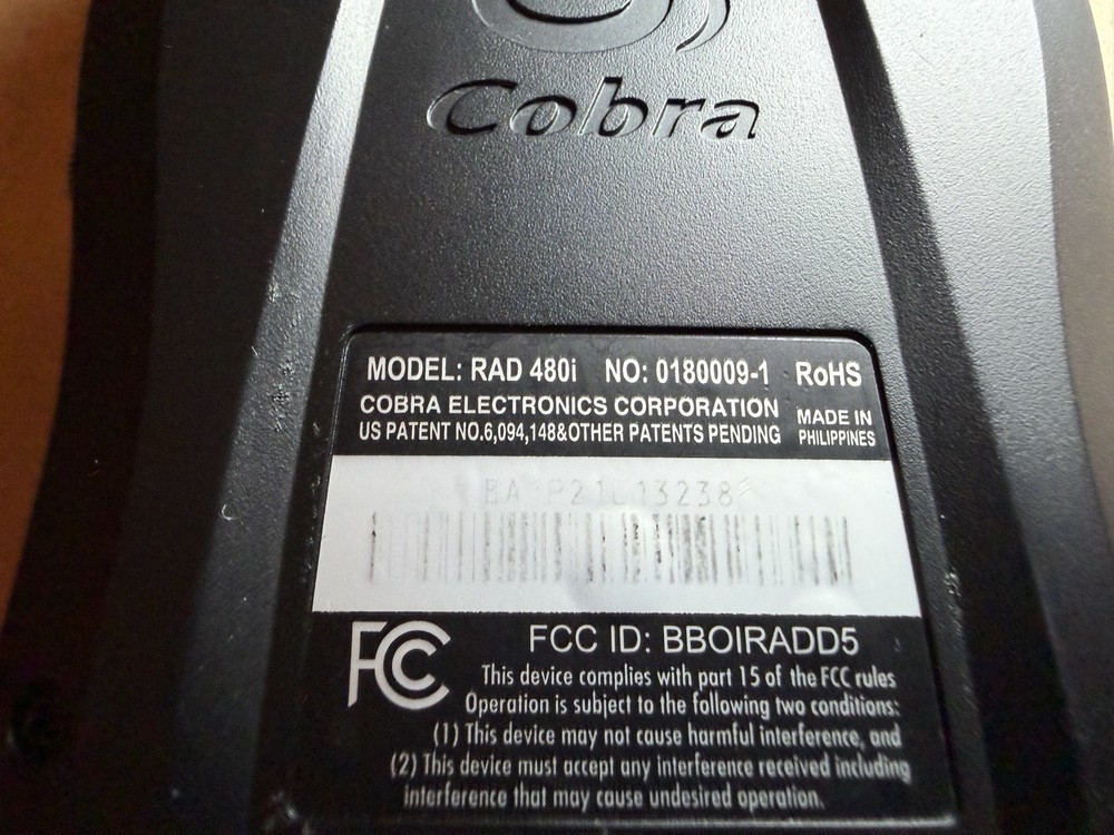 Cobra Electronics Rad 480i Radar/Laser Detector