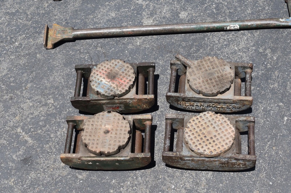Hilman Roller -Swivel Locking Diamond - Heavy Duty - Capacity: 3.75 tons set