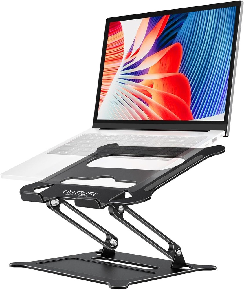 Urmust Laptop Notebook Stand Holder Adjustable Portable A-Black