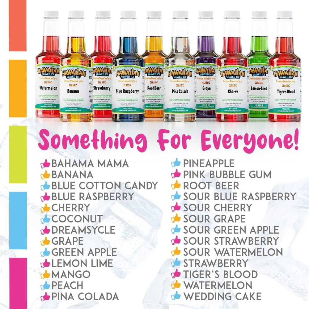 Snow Cone Syrup Bundle - Cherry, Blue Raspberry, Grape