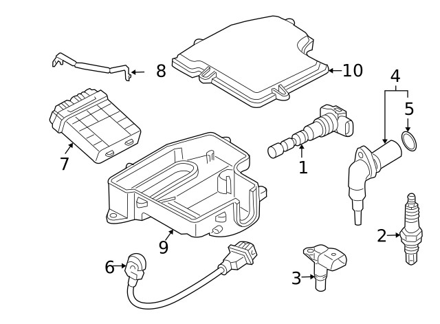 Genuine Audi Camshaft Position Sensor 06E-905-163