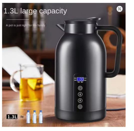 1200ml Portable Car Electric Kettle – 12V/24V Stainless Steel Water Heater for T