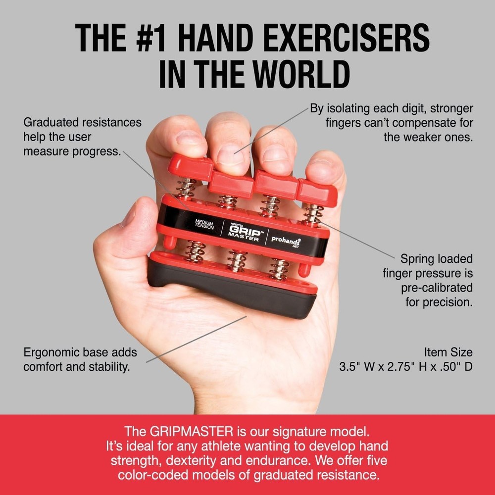 Hand Exerciser & Finger Strengthener - Spring-Loaded for Precision Training