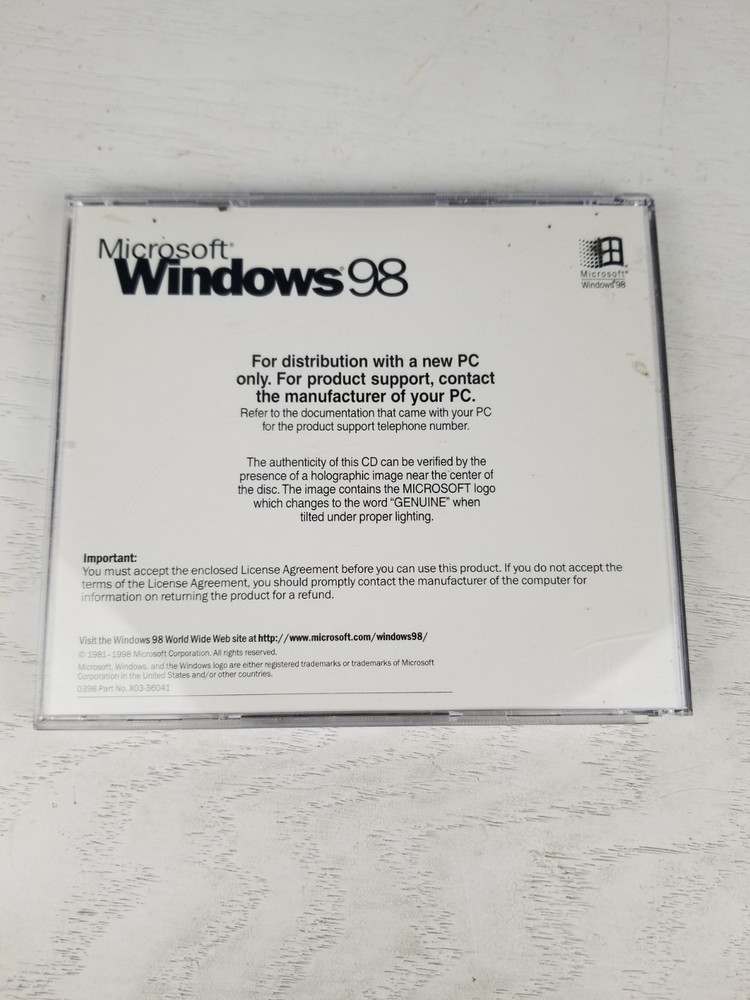 Microsoft Windows 95 OS Install Disc Part # 000-59944 Genuine