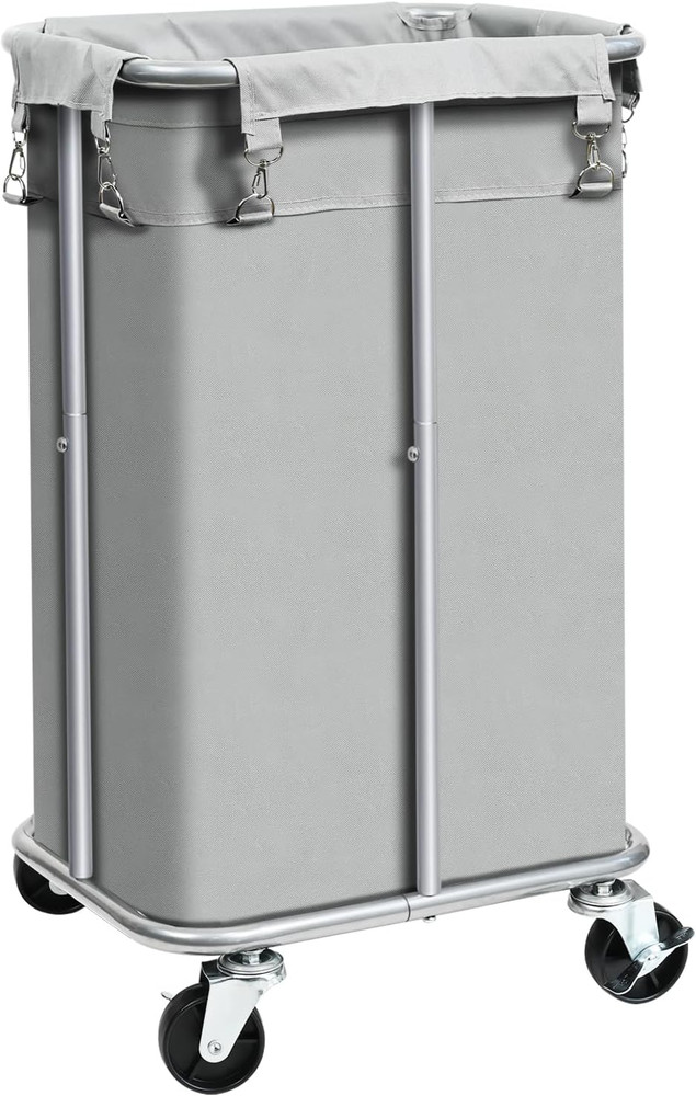 Laundry Basket with Wheels, Rolling Laundry Hamper with Removable Bag, 100L Laun