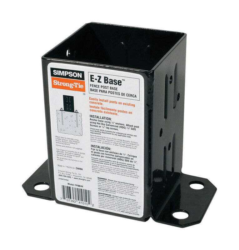 Simpson Strong-Tie FPBB44 E-Z Black Powder-Coat Post Base 4 x 4 in.
