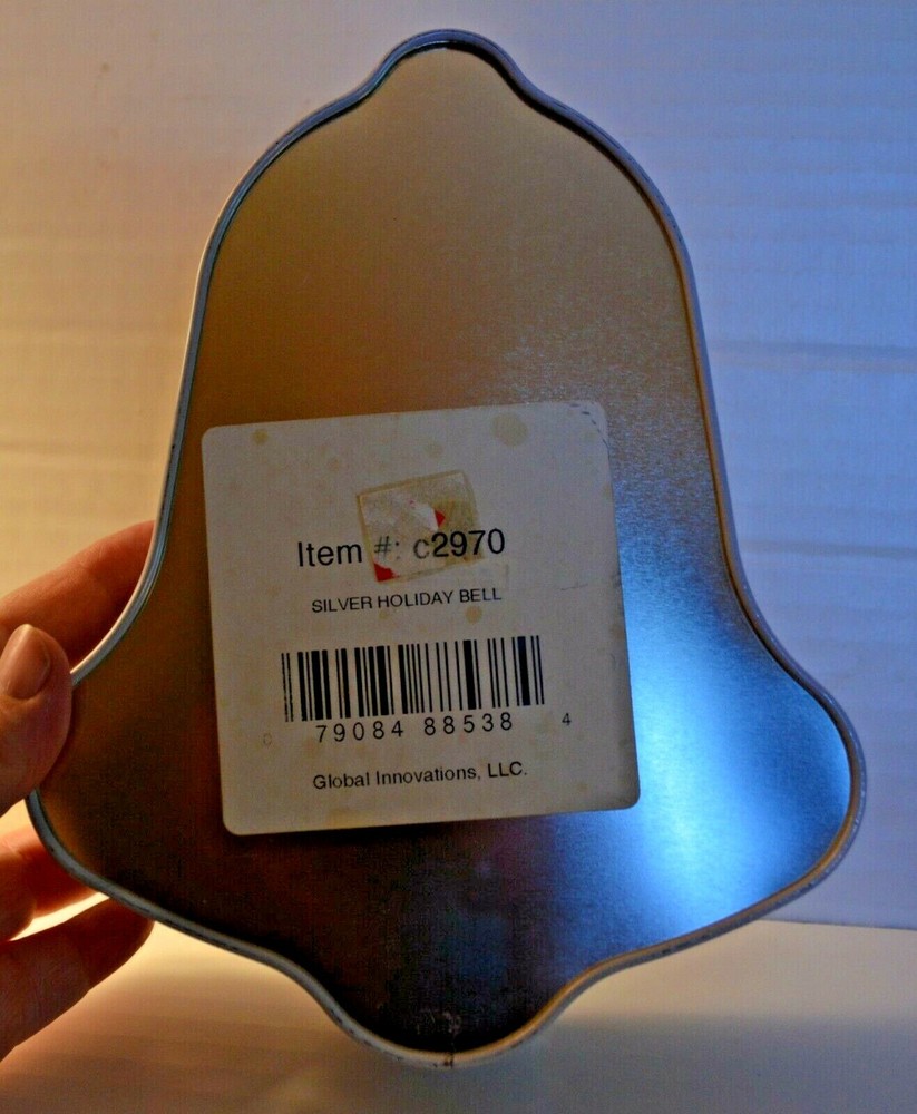 Tin (Bell-Shaped) Global Innovations Silver/White Holiday Tin