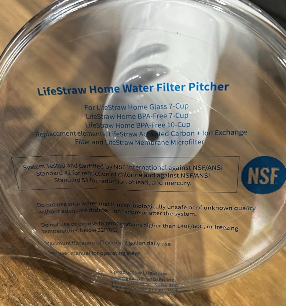 LifeStraw 10 Cup Home Water Filter Pitcher Bpa Free