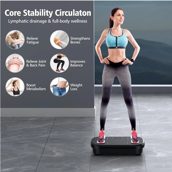 Vibration Plate Exercise Machine, Vibration Plate for Lymphatic Drainage 330 Lbs