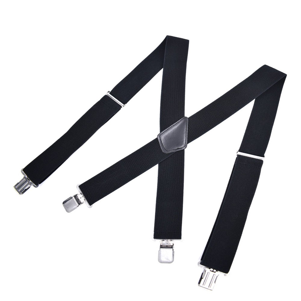 General Pants Cross X Shape Suspender Strap Leather Crosspatch High Elasticity