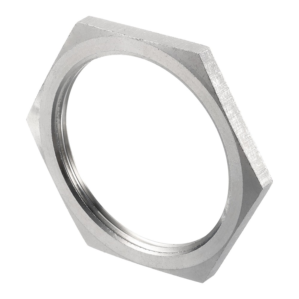 2Pcs Cast Pipe Fitting Hex Locknut, 304 Stainless Steel Hex Lock Nut NPT 2"