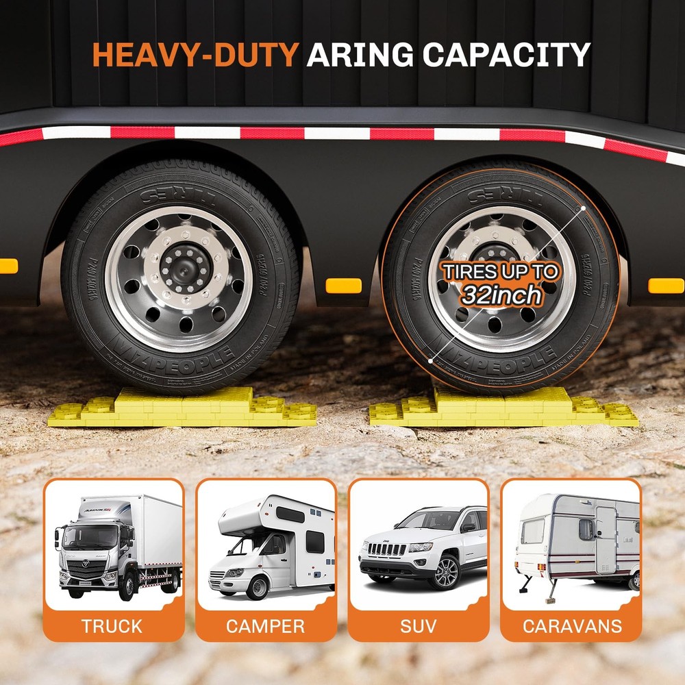 RV Leveling Blocks set 12 Pack Heavy Duty Camper Leveling System