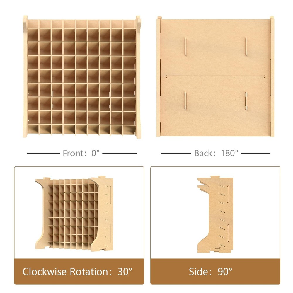 Large Capacity Plastic Model Tool Storage Paint Rack - Holds 72 Pieces, Compa...