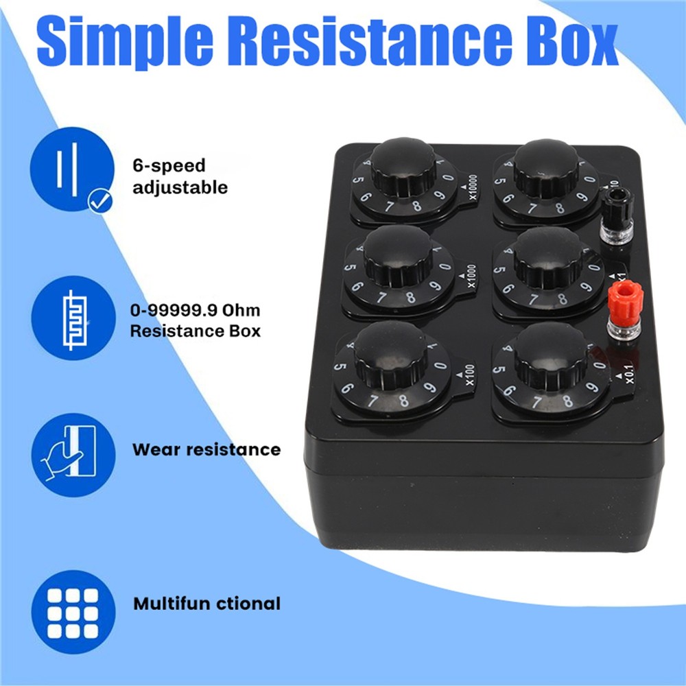 0-99999.9 Ohm Simple Resistance Box Variable Decade Resistor Teaching7637