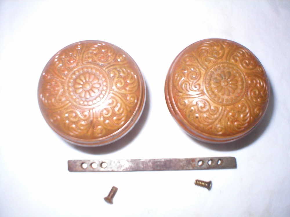 Victorian Decorative Doorknob Pair