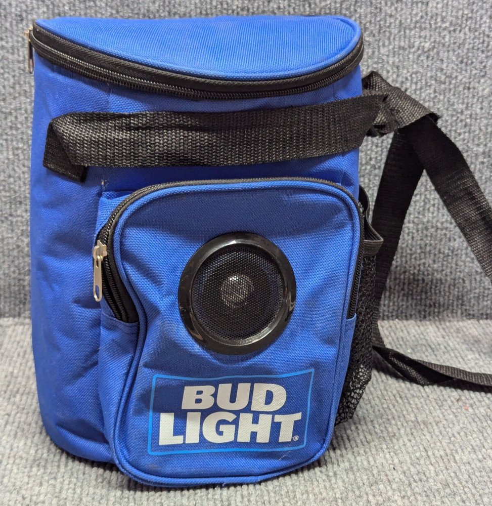 Bud Light Cooler Speaker & Bottle Holder  - Small tear on bottom
