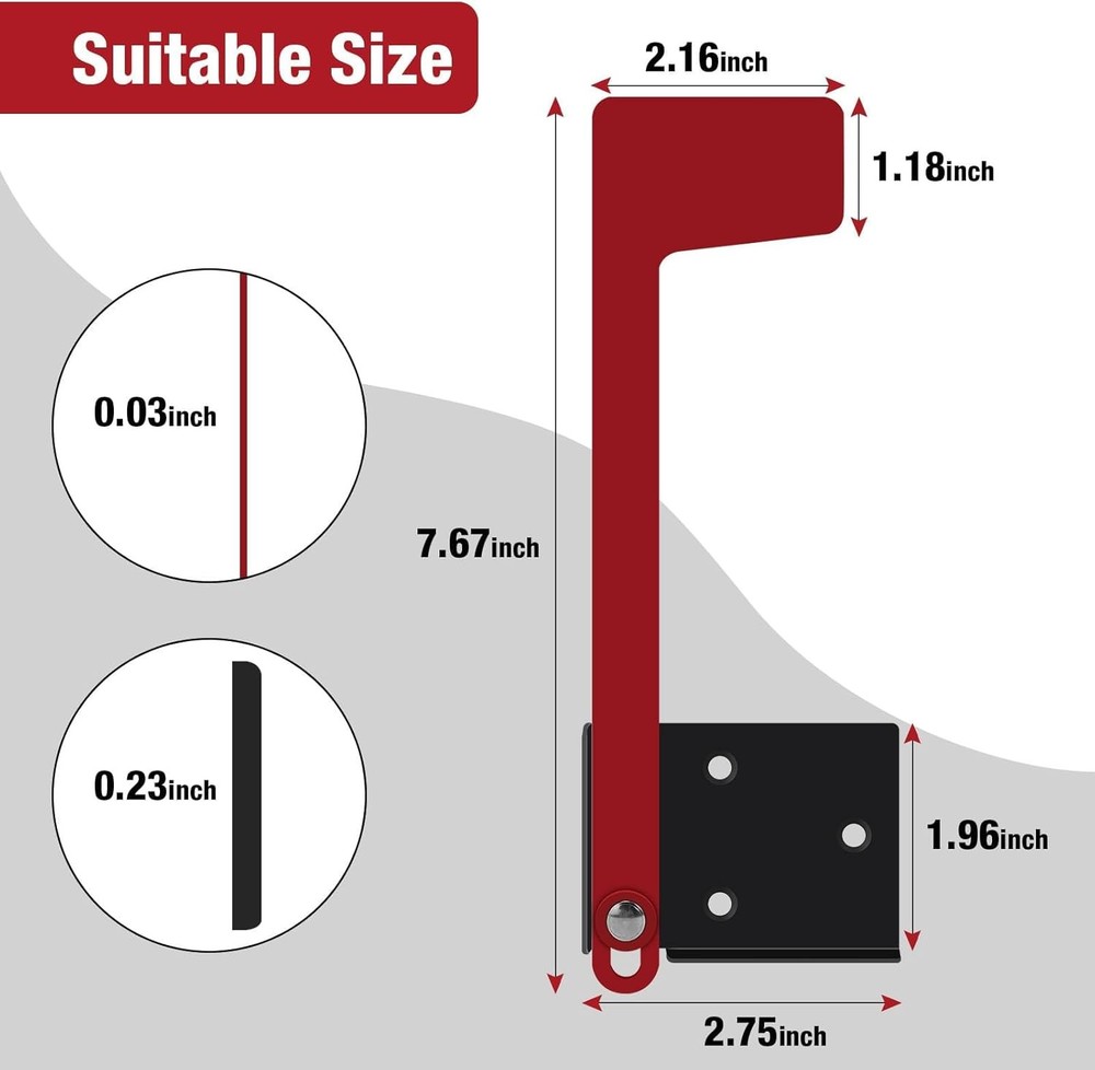Merear Mailbox Flag Replacement Kit, Galvanized Steel for Mailbox, Red
