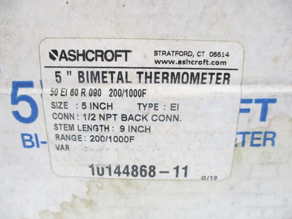 ASHCROFT 50EI60R090200/1000F NSMP