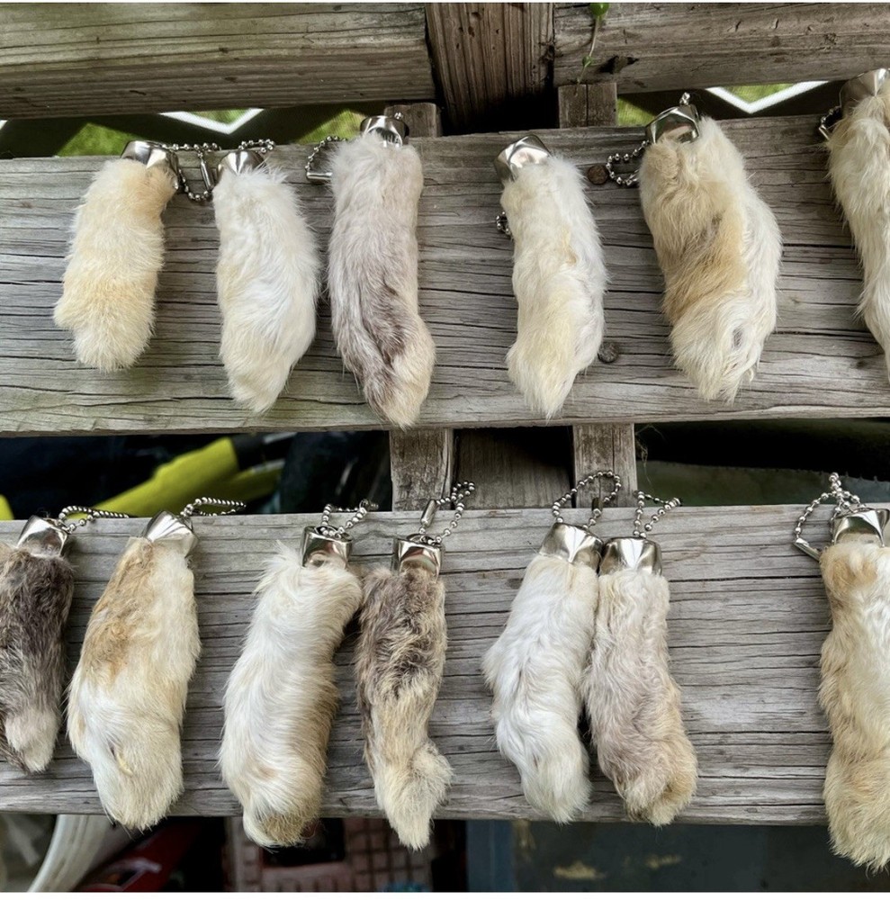 13 Lucky  Rabbit’s Feet Key Chains