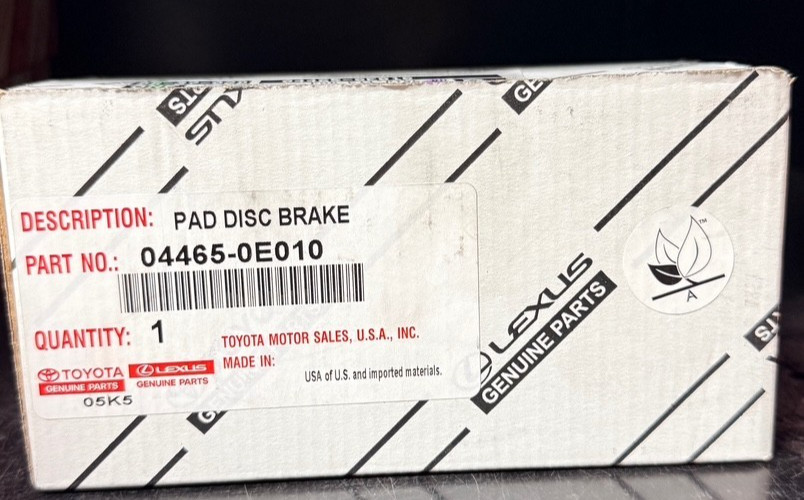 LEXUS/TOYOTA FRONT BRAKE PADS 04465-0E010