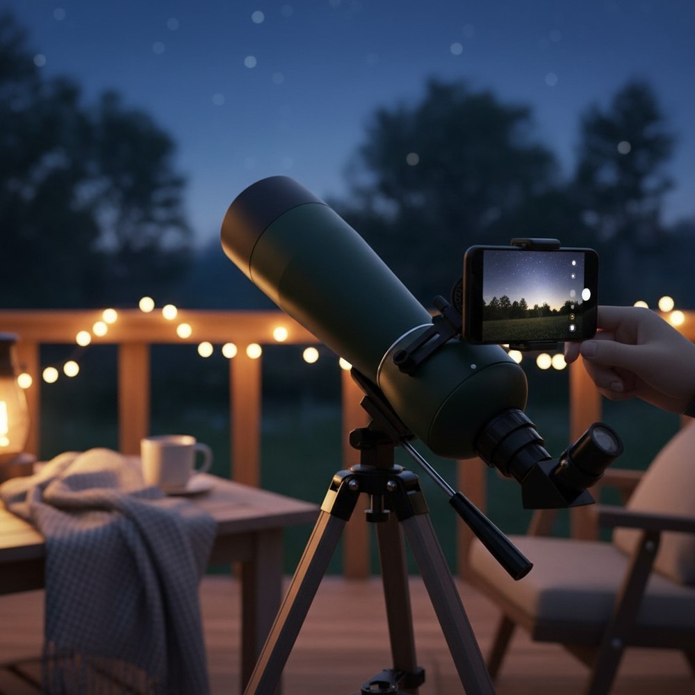 Compact Phone Adapter Compatible with Binoculars, Telescopes and Microscopes