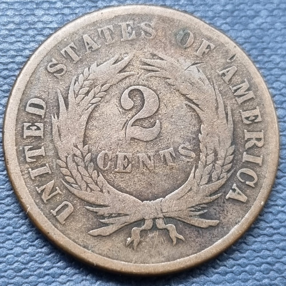 1866 Two Cent Piece 2c Type Coin Better Grade #96987