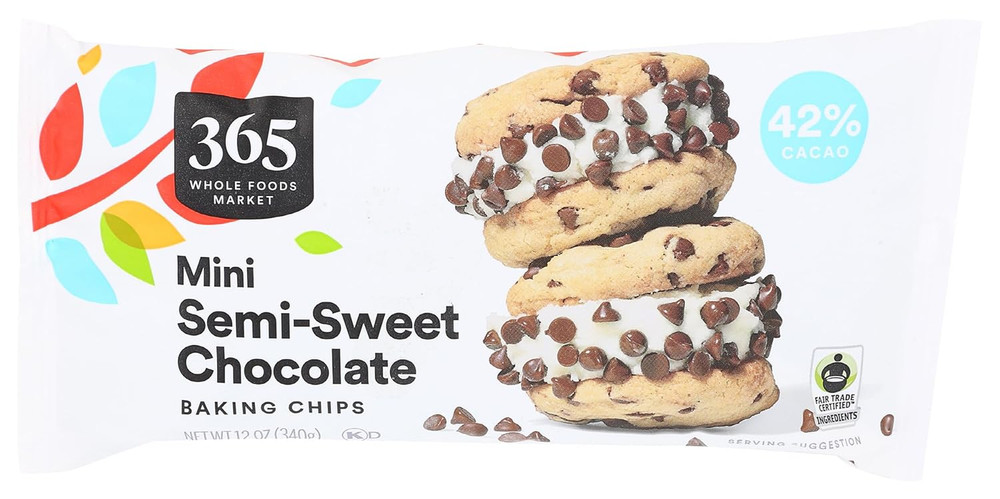 , Mini Semi-Sweet Chocolate Baking Chips, 12 Ounce