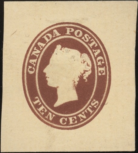 CANADA, 1860-64. Envelope Cut Square U2 Cream, Mint