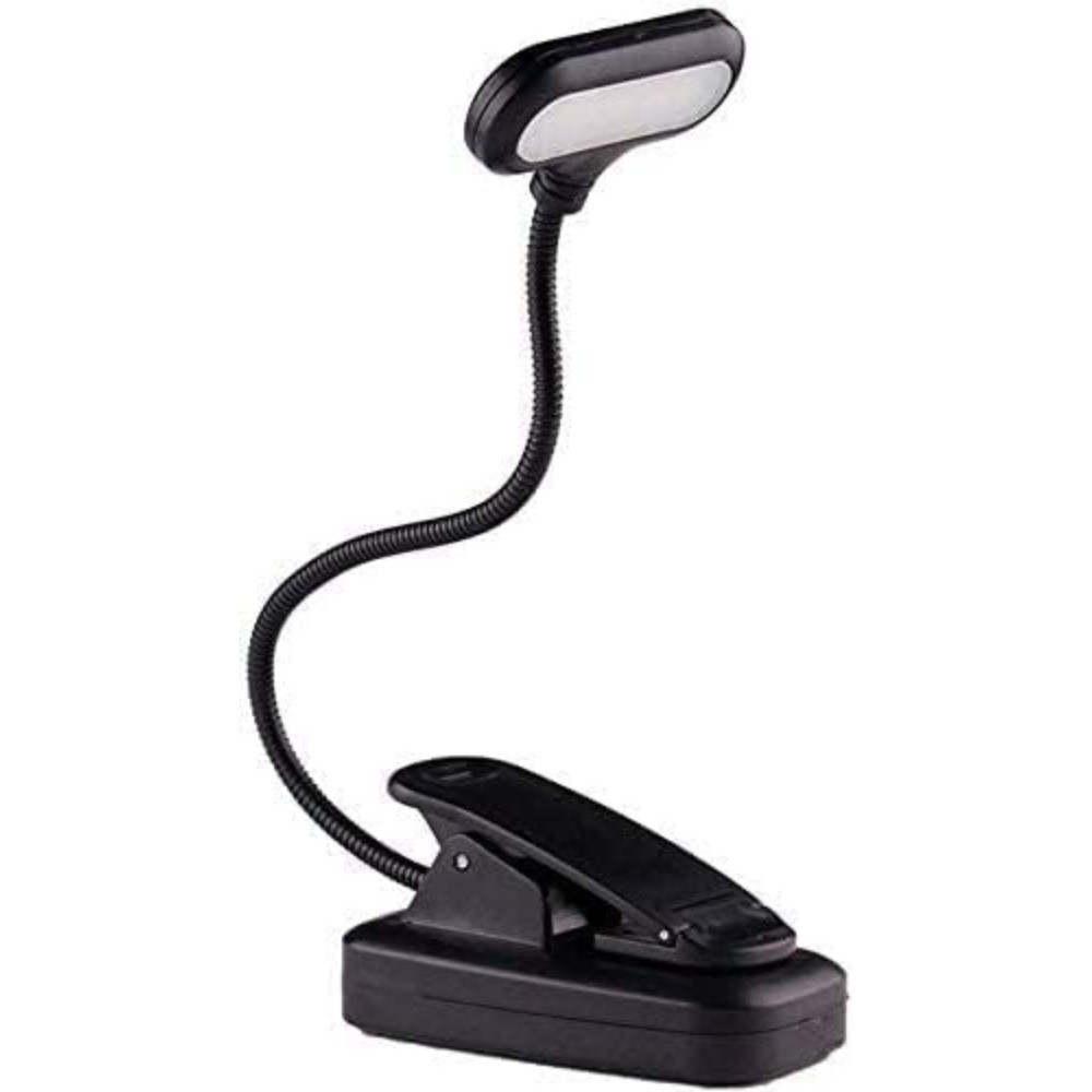 USB Rechargeable Small LED Reading Book Light W/ Flexible Clip Desk Table Lamp