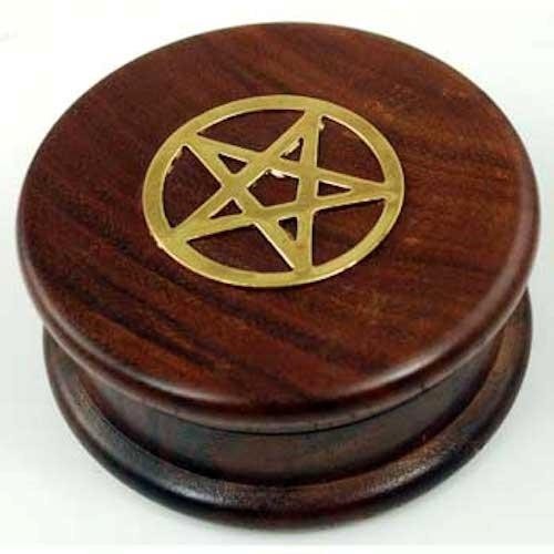 Herb Grinder with Brass Pentagram Inset!