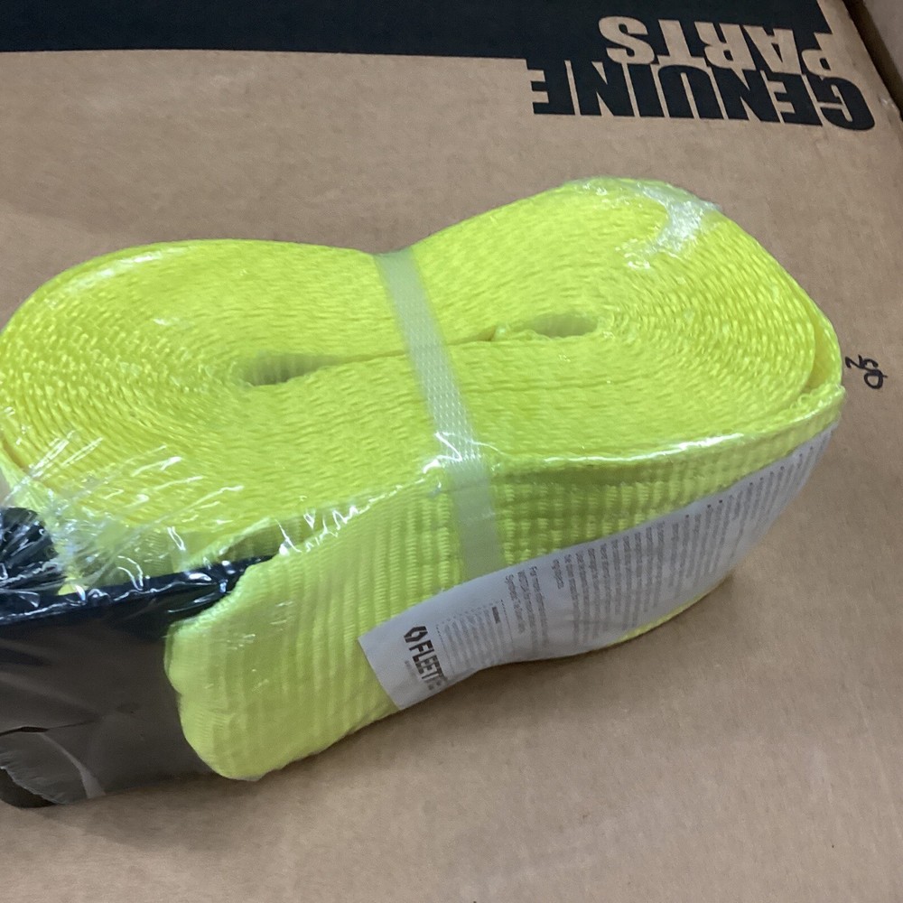 3 NEW FLEETRITE 4" X 30' WINCH STRAPS WITH FLAT HOOKS