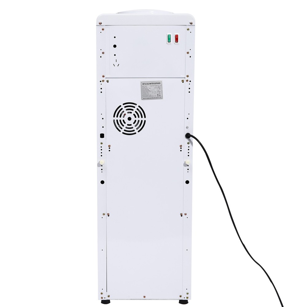 4.16 Gal Hot&Cold Water Cooler Dispenser Freestand Top Loading w/Storage Cabinet