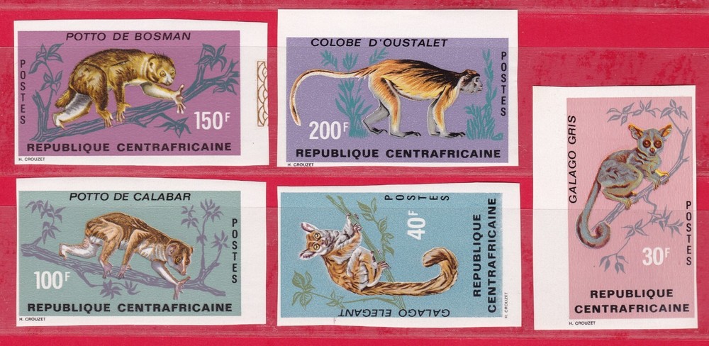 Central Africa, Animals 1971. Imperf.  MNH.