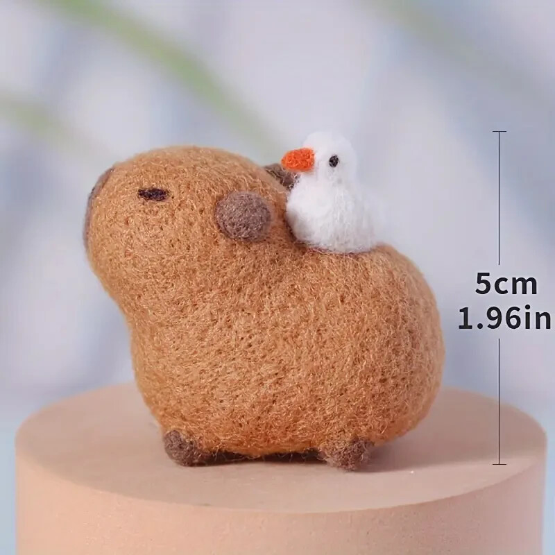 Capybara Wool Needle Felting Kit