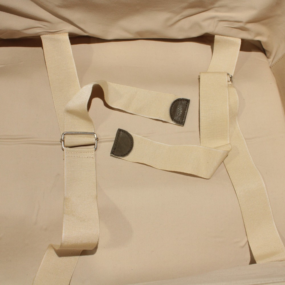 Luciano Barbera NWOT Leather Roller Suitcase in Solid Olive Green