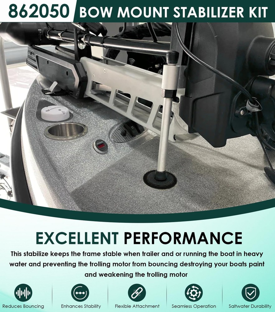 1862050 Stabilizer Kit for Ultrex, Fortrex and Riptide SF Bow Mount Trolling ...