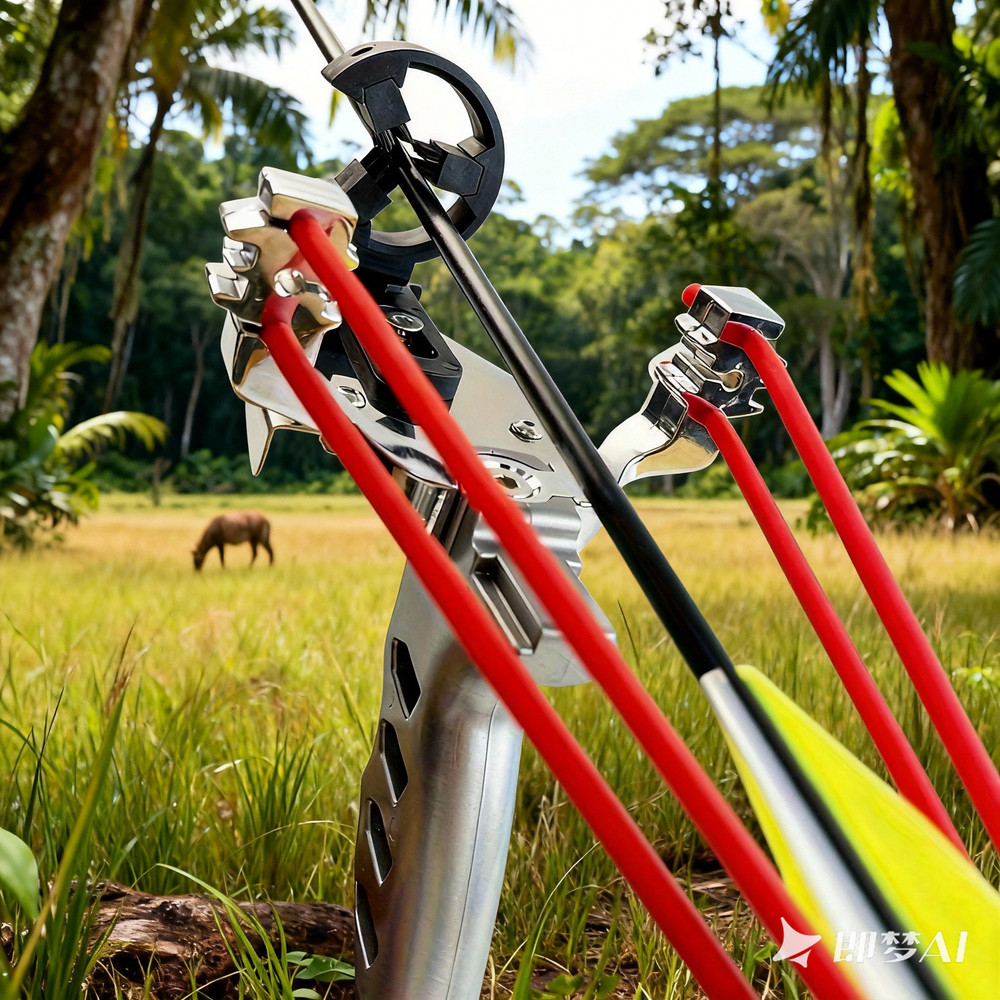 Multi-Function Slingshot Hunting with Arrow Launcher Portable Survival Catapult