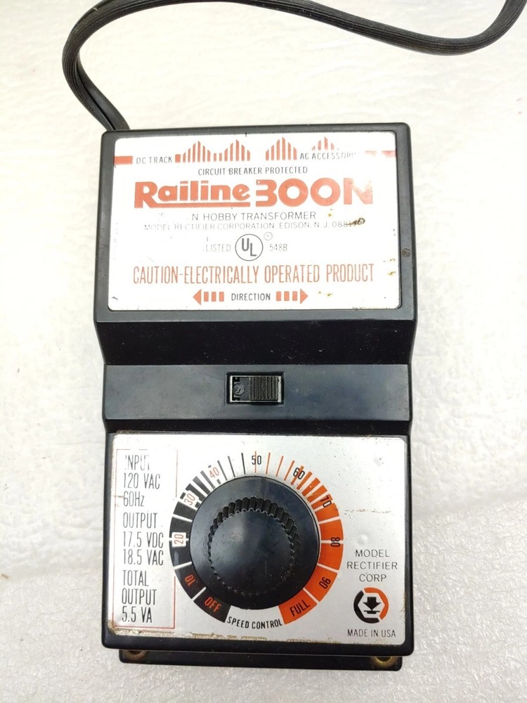 Railine 300 N Transformer Power Pack N Scale By Model Rectifier Corporation