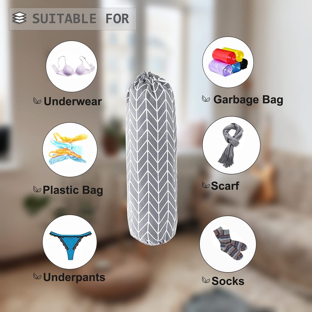 Kitchen Bag Holder, Travel Friendly Plastic Organizer, Gray