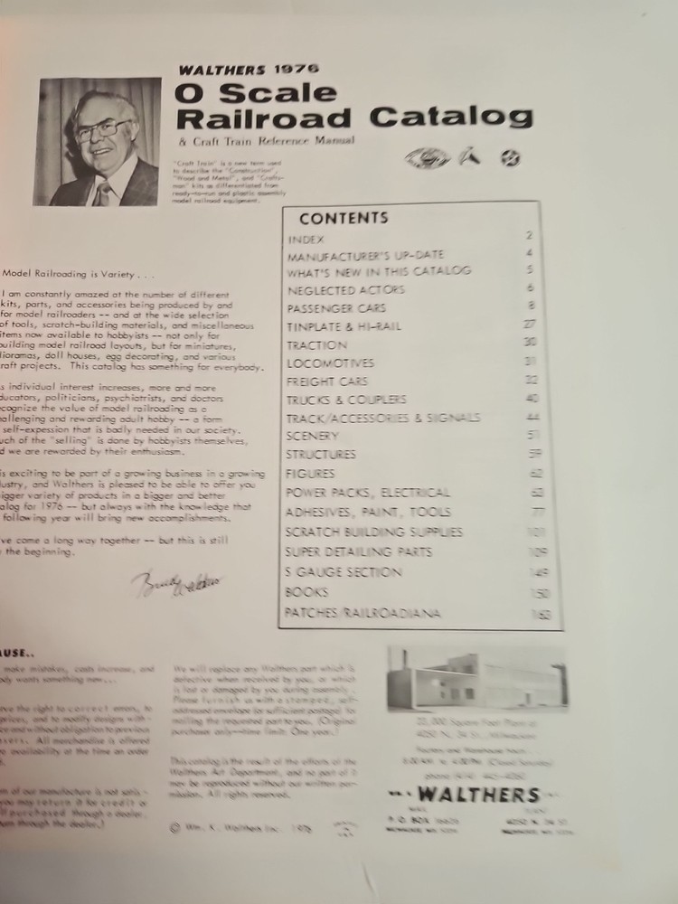 Vintage Walthers 1976 O Scale Catalog