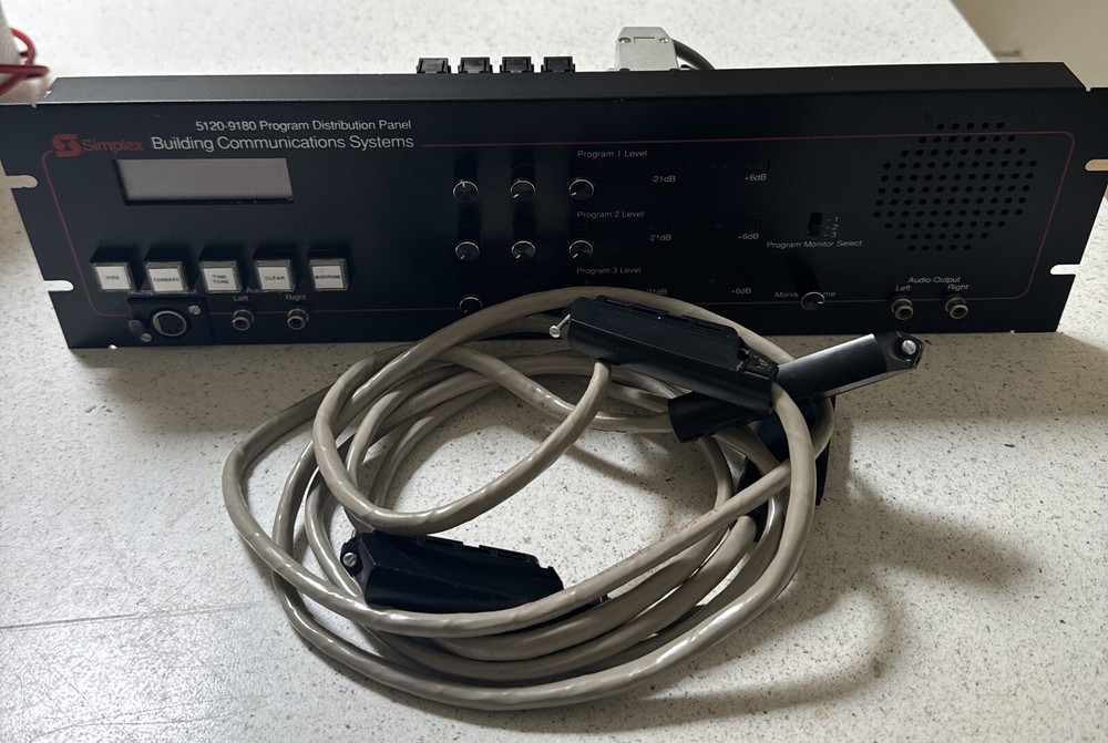 Simplex 51209180 Program Distribution Panel Works Great Shape Cable Not Included