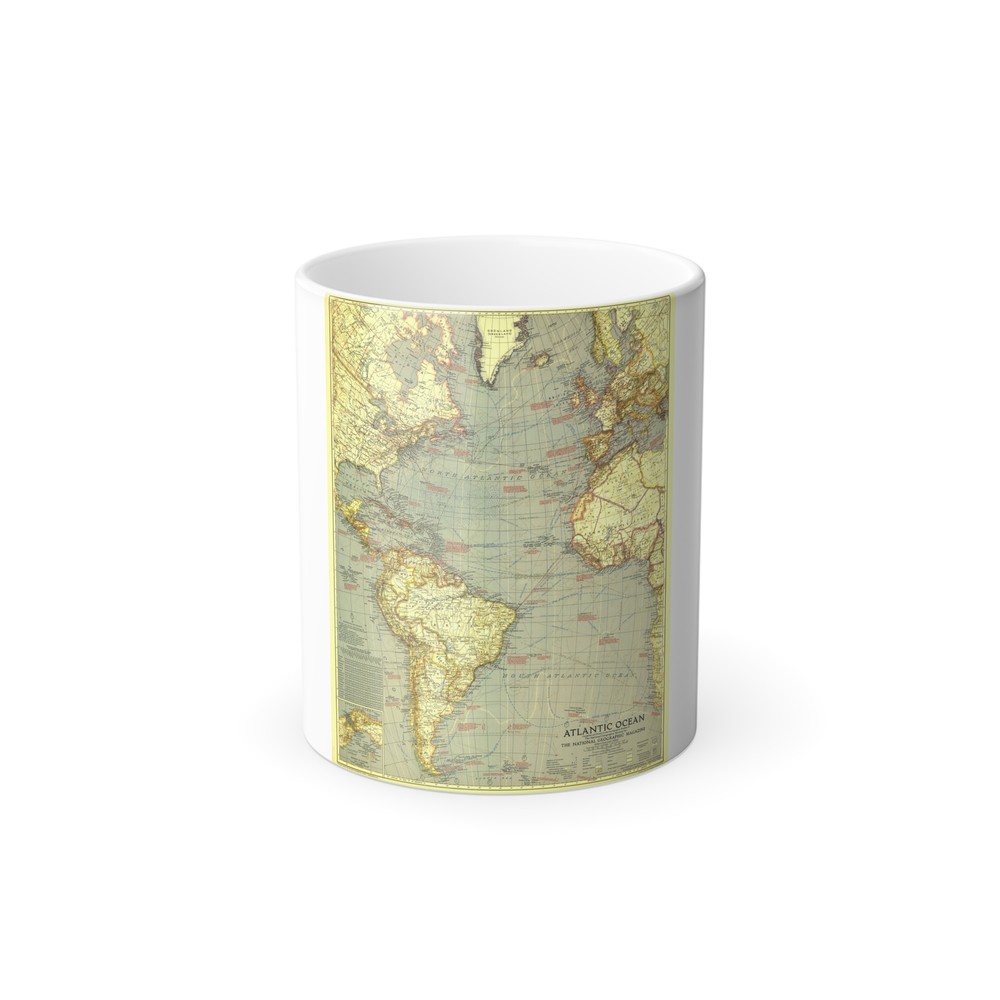 Atlantic Ocean (1939) (Map) Color Changing Mug 11oz