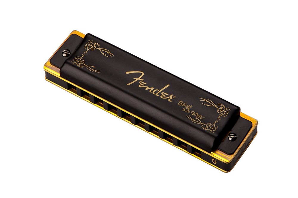 Fender Blues Deville 10 Hole Major Diatonic Harmonica, Key of D with Case
