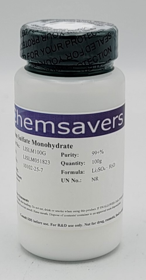 Lithium Sulfate Monohydrate, ACS, 99+%, 100g
