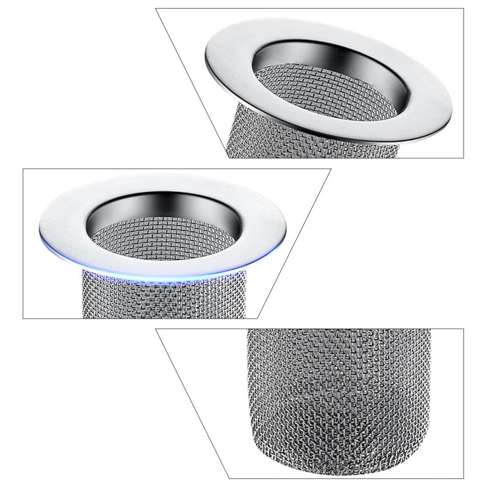 2 Pack Stainless Steel Screen Filter Sink Drain Basin Drainage Strainer