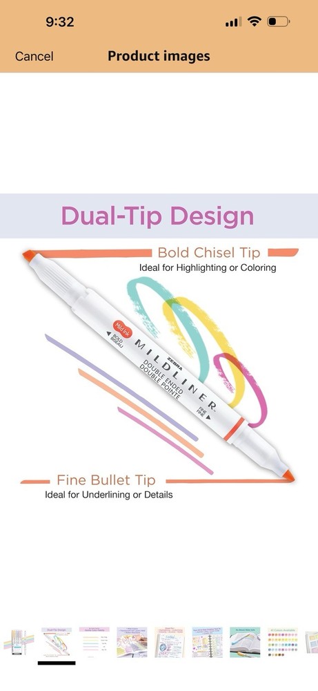 Zebra Mildliner Highlighters 5-Pack Fluorescent Set Ended Creative Marker