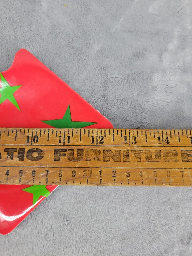 Deluxe Christmas Tree-Shaped Serving Tray Plastic Holiday Decor 12.5"